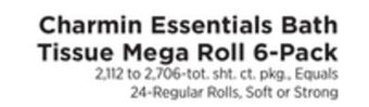 ShopRite Essentials bath tissue mega roll 6-pack offer
