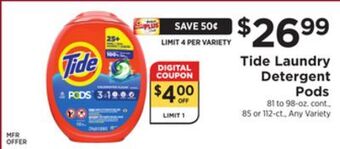 ShopRite Laundry detergent pods offer