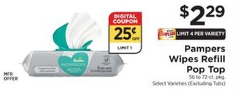 ShopRite Wipes refill pop top offer