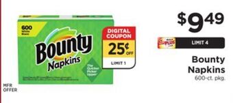 ShopRite Napkins offer