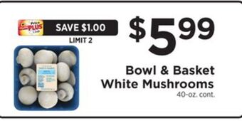 ShopRite White mushrooms offer