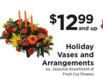 ShopRite Holiday vases and arrangements offer