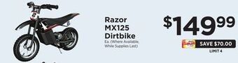 ShopRite Mx125 dirtbike offer