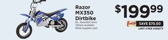 ShopRite Mx350 dirtbike offer