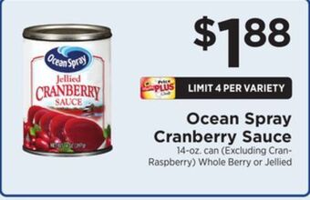 ShopRite Cranberry sauce offer