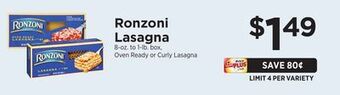 ShopRite Lasagna offer