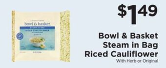 ShopRite Steam in bag riced cauliflower offer