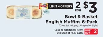 ShopRite English muffins 6-pack offer