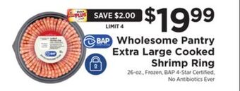 ShopRite Extra large cooked shrimp ring offer