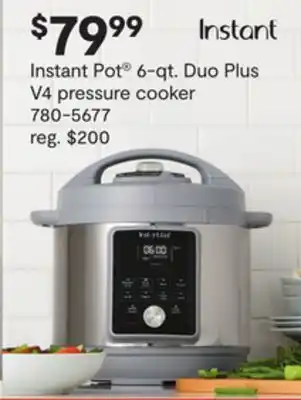 JC Penney Instant pot® 6-qt. duo plus v4 pressure cooker offer
