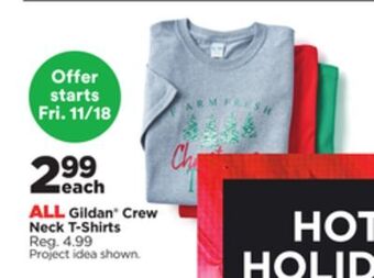 Michaels All gildan® crew neck t-shirts offer