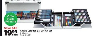 Michaels Artist's loft® 126 pc. gift art set offer