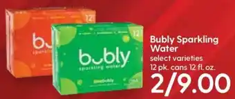 Hy-Vee Bubly Sparkling Water 12 oz offer