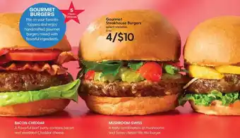 Hy-Vee Gourmet Steakhouse Burgers 6 oz offer