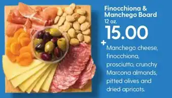 Hy-Vee Finocchiona & Manchego Board 12 oz offer