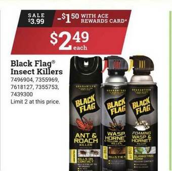 Ace Hardware Black Flag® Insect Killers offer