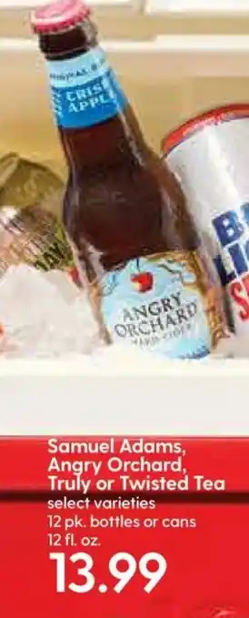 Hy-Vee Samuel Adams, Angry Orchard, Truly or Twisted Tea 12 fl. oz offer