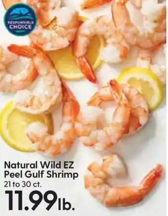 Hy-Vee Natural Wild EZ Peel Gulf Shrimp 21 to 30ct offer