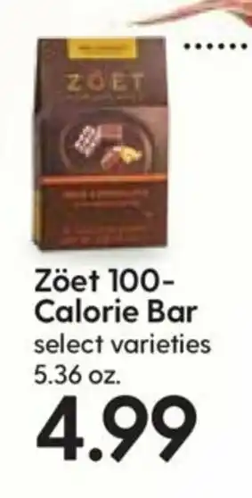 Hy-Vee Zöet 100-Calorie Bar 5.36 oz offer