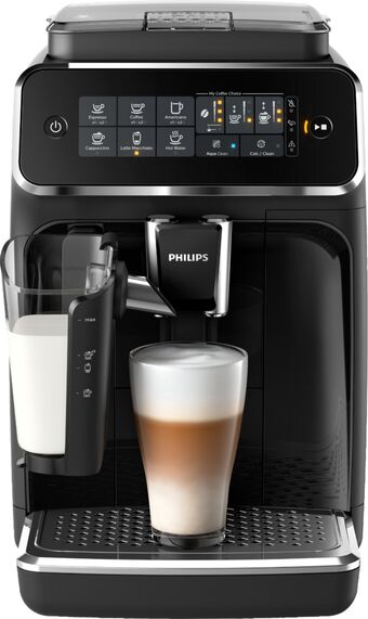 Best Buy Philips 3200 series fully automatic espresso machine w/ lattego, black - black offer