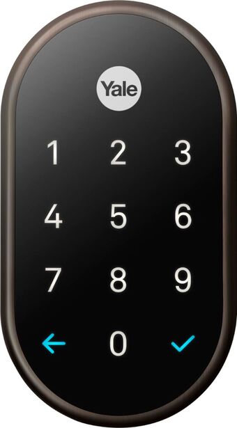Best Buy Nest x yale - smart lock wi-fi replacement deadbolt with app/keypad/voice assistant access - oil rubbed bronze offer