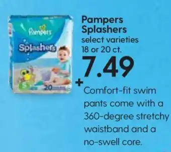 Hy-Vee Pampers Splashers 18 or 20 ct offer