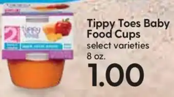 Hy-Vee Tippy Toes Baby Food Cups 8 oz offer