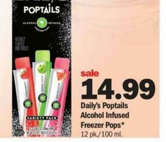 Meijer Daily's Poptails Alcohol Infused Freezer Pops offer