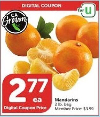 Vons Mandarins 3 lb. bag offer