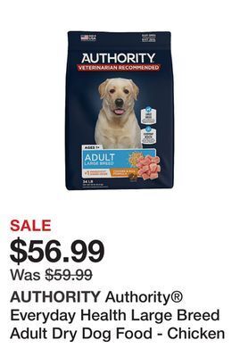 Petsmart Authority® everyday health large breed adult dry dog food - chicken offer