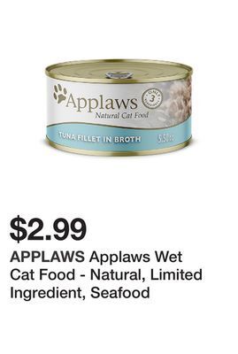 Petsmart Applaws wet cat food - natural, limited ingredient, seafood offer