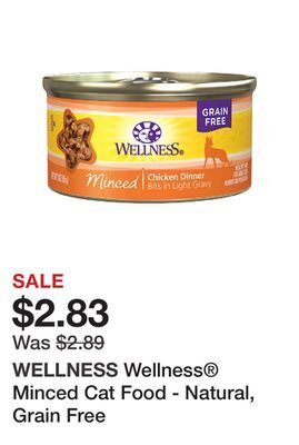 Petsmart Wellness® minced cat food - natural, grain free offer