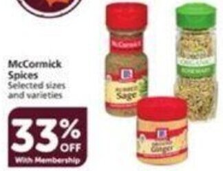 Vons McCormick Spices offer