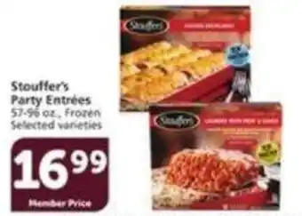 Vons Stouffer's Party Entrees 57-96 oz. offer