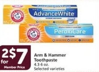 Vons Arm & Hammer Toothpaste offer