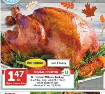 Vons Butterball Whole Turkey offer