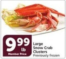 Vons Large Snow Crab Clusters offer