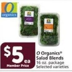 Vons O Organics Salad Blends offer