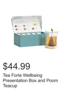 Costco Tea forte wellbeing presentation box and poom teacup offer