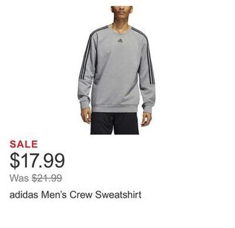 Costco Adidas men's crew sweatshirt offer