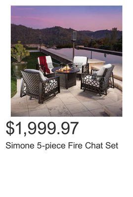 Costco Simone 5-piece fire chat set offer
