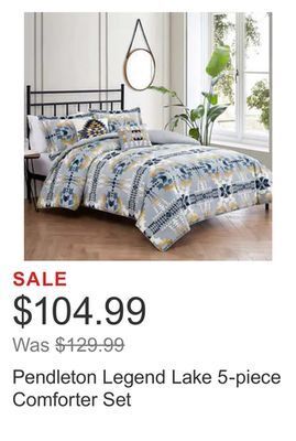 Costco Pendleton legend lake 5-piece comforter set offer