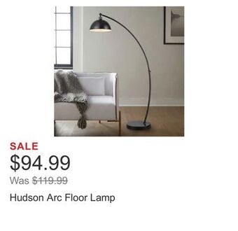 Costco Hudson arc floor lamp offer