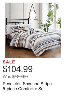 Costco Pendleton savanna stripe 5-piece comforter set offer