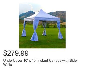 Costco Undercover 10' x 10' instant canopy with side walls offer