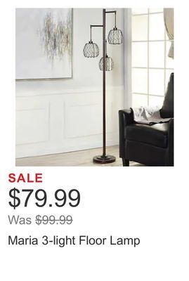 Costco Maria 3-light floor lamp offer