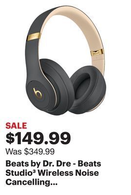 Best Buy Beats by dr. dre - beats studio³ wireless noise cancelling headphones - shadow gray offer