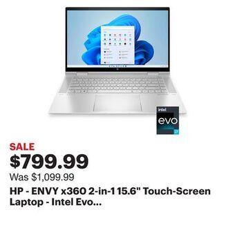 Best Buy Hp - envy x360 2-in-1 15.6" touch-screen laptop - intel evo platform intel core i7 - 16gb memory - 512gb ssd - natural silver offer