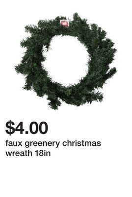Five Below Faux greenery christmas wreath 18in offer