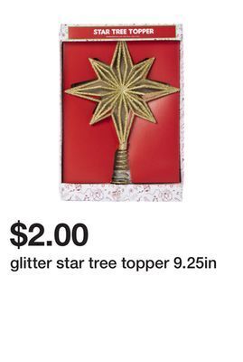 Five Below Glitter star tree topper 9.25in offer